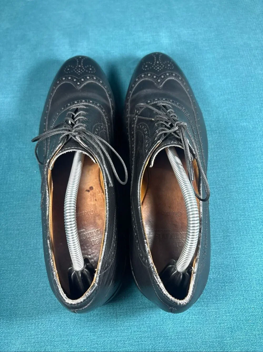 Allen Edmonds Chester Black Leather Wingtip Brogue Oxfords Men's Size 10.5 C